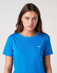 DAMSKI T-SHIRT WRANGLER SIGN OFF TEE STRONG BLUE W7Q0-D3-X2V 112132068