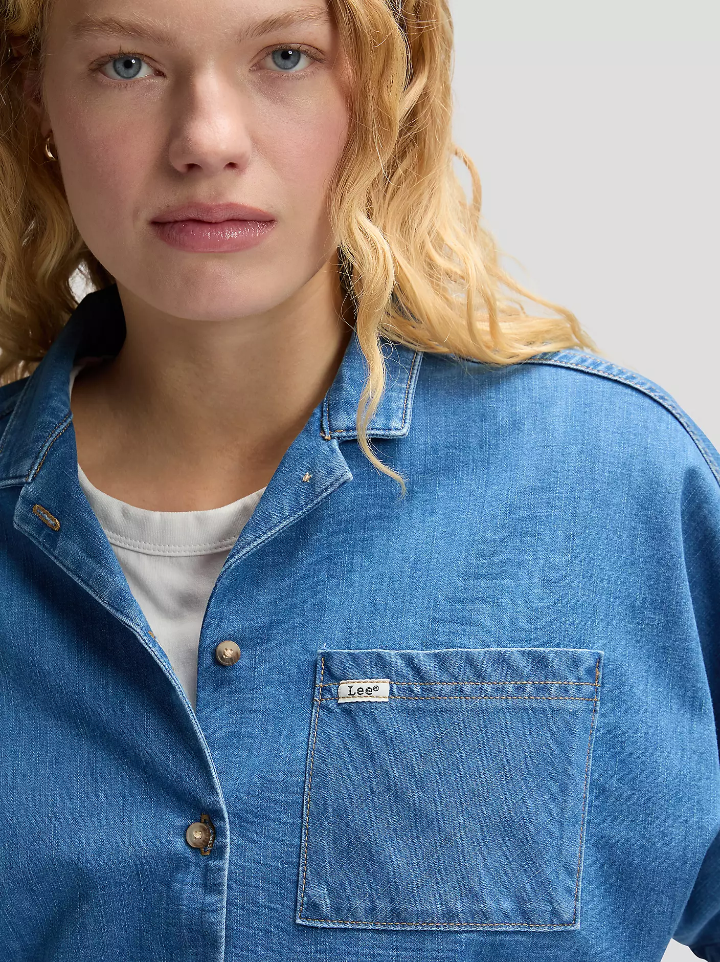 DAMSKIE KOSZULA JEANSOWA LEE RESORT SHIRT DYE STAR 112378744