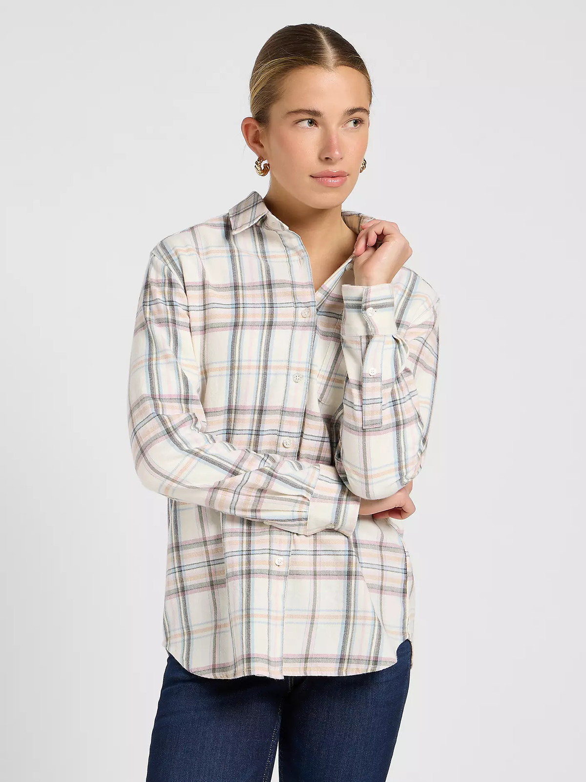 DAMSKIE KOSZULA LEE ALL PURPOSE SHIRT PLUMBERRY PLAID 112370990