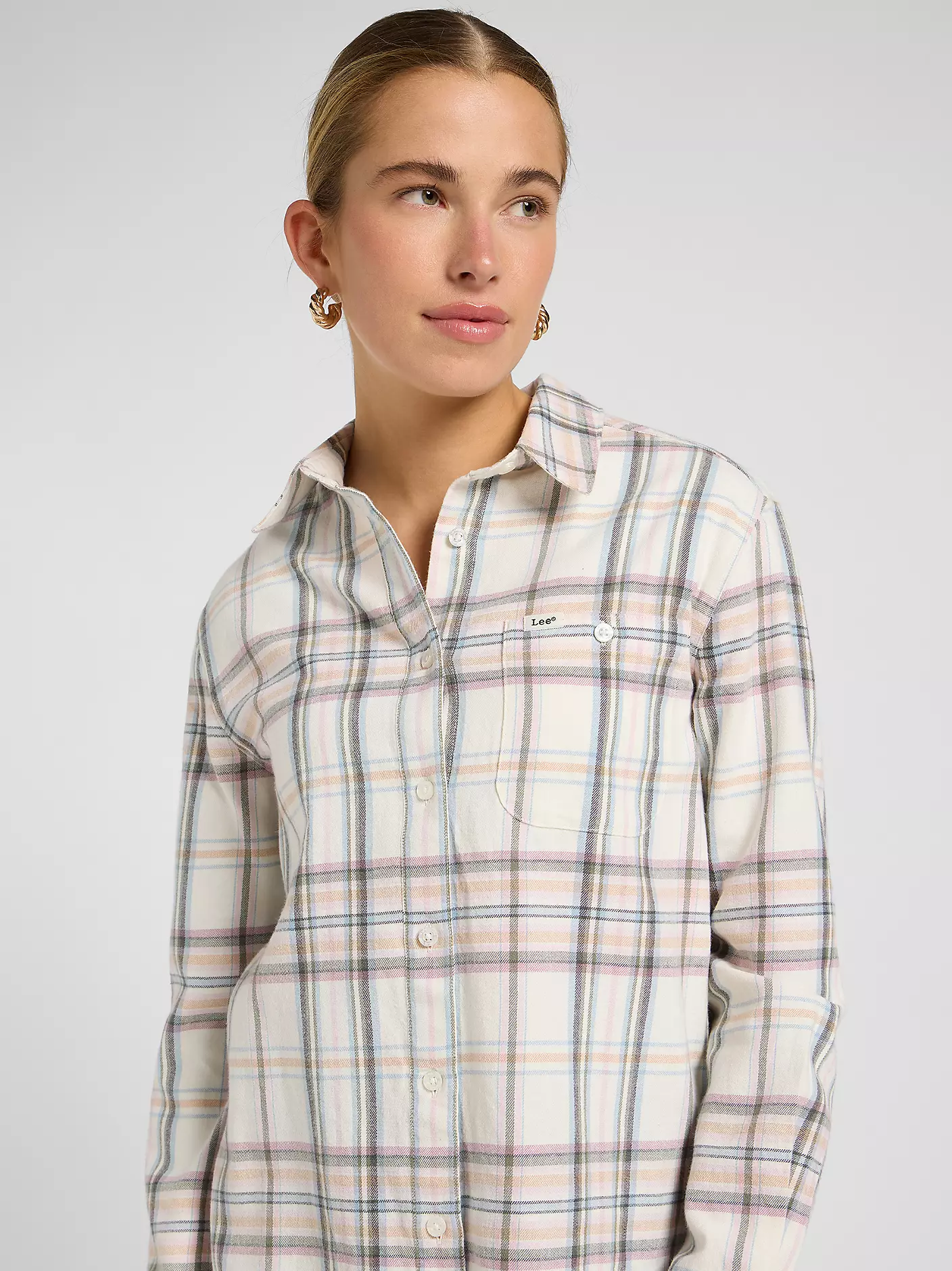 DAMSKIE KOSZULA LEE ALL PURPOSE SHIRT PLUMBERRY PLAID 112370990
