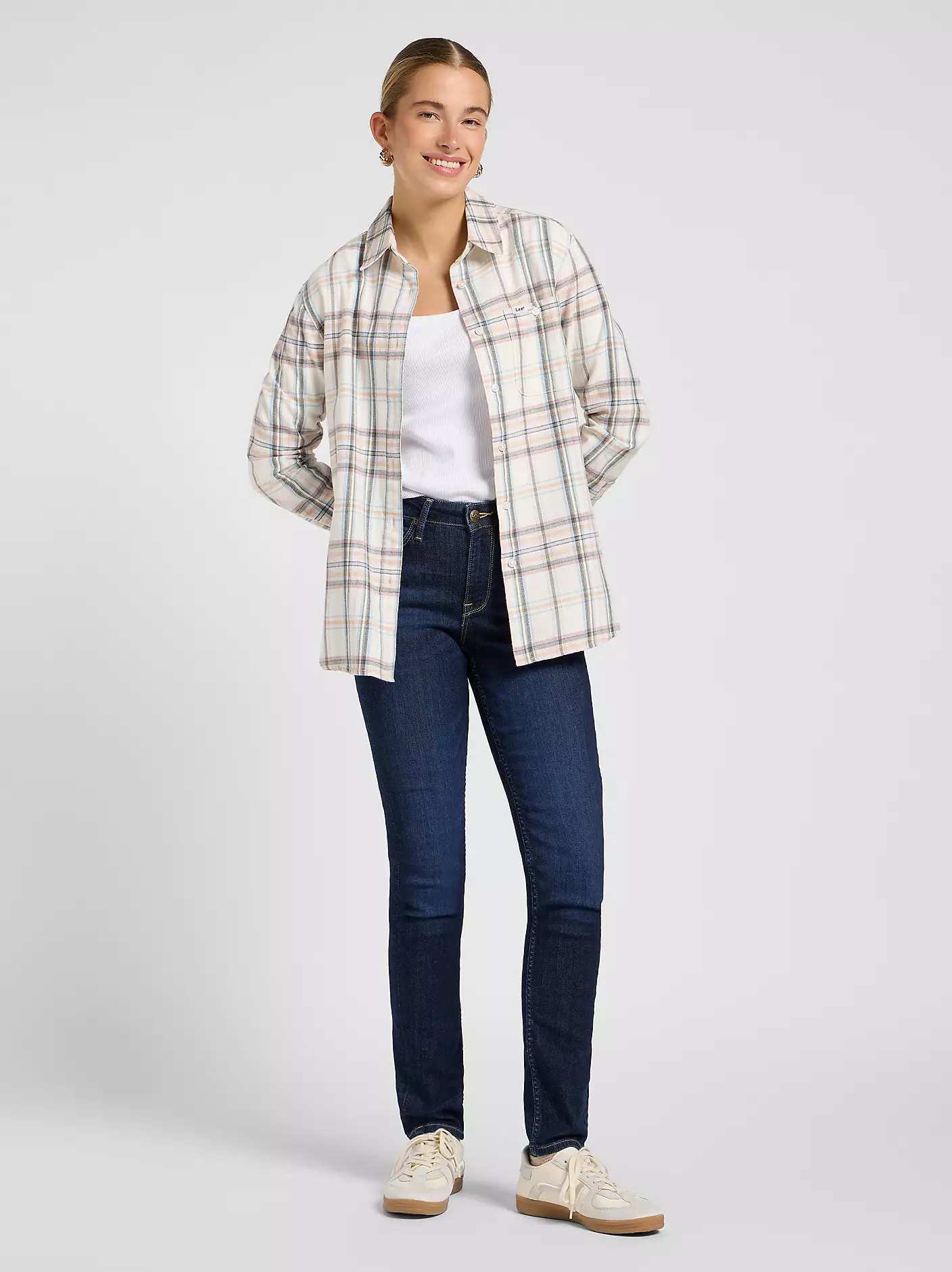 DAMSKIE KOSZULA LEE ALL PURPOSE SHIRT PLUMBERRY PLAID 112370990