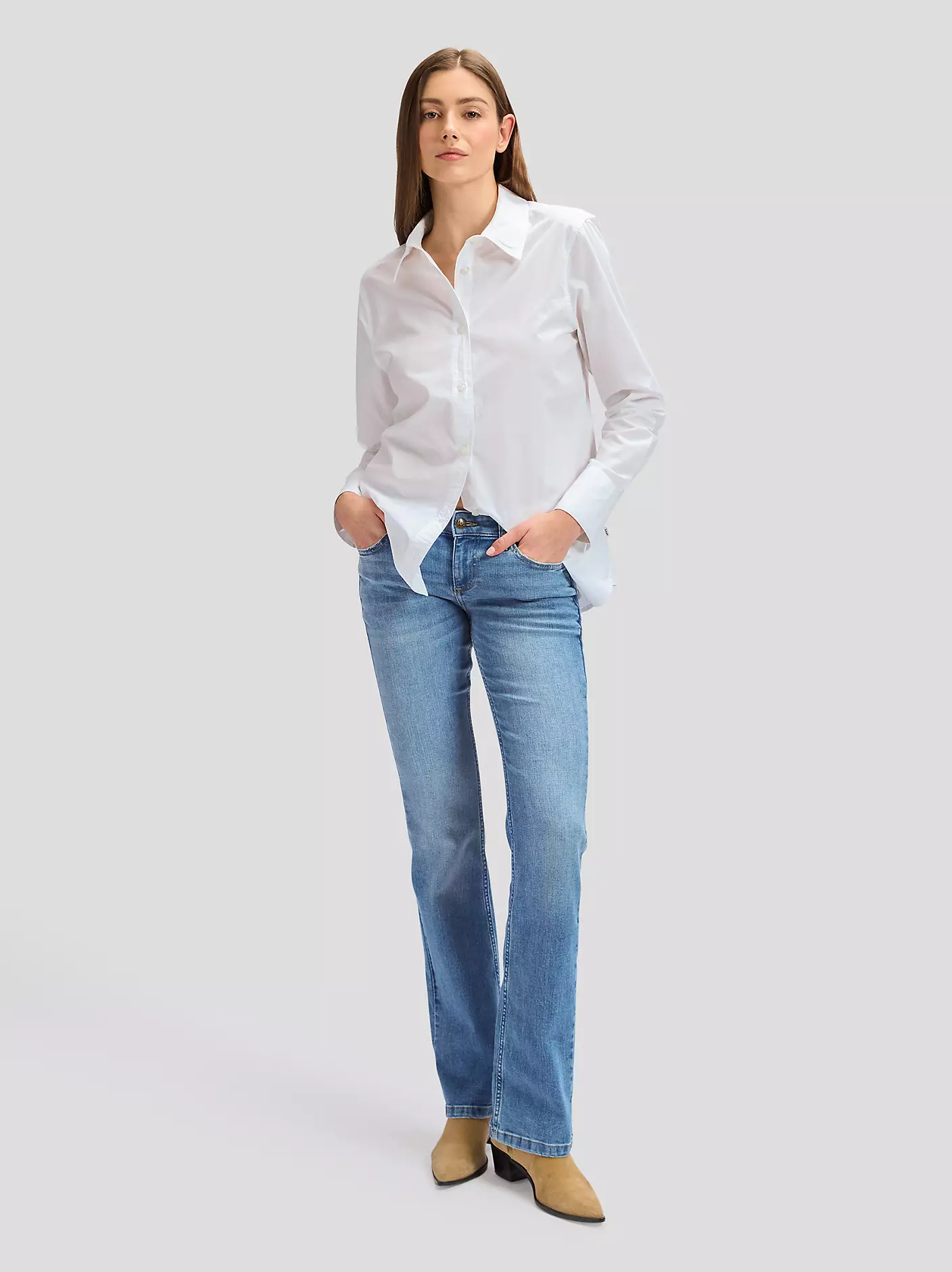 DAMSKIE KOSZULA LEE CLASSIC SHIRT BRIGHT WHITE 112370823
