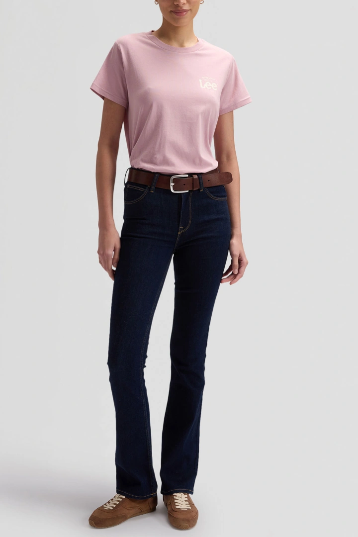 DAMSKIE KOSZULKA LEE LOGO TEE SOFT MAUVE 112377777