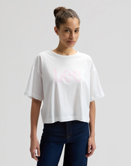 DAMSKIE KOSZULKA LEE SS CROPPED TEE BRIGHT WHITE 112377781