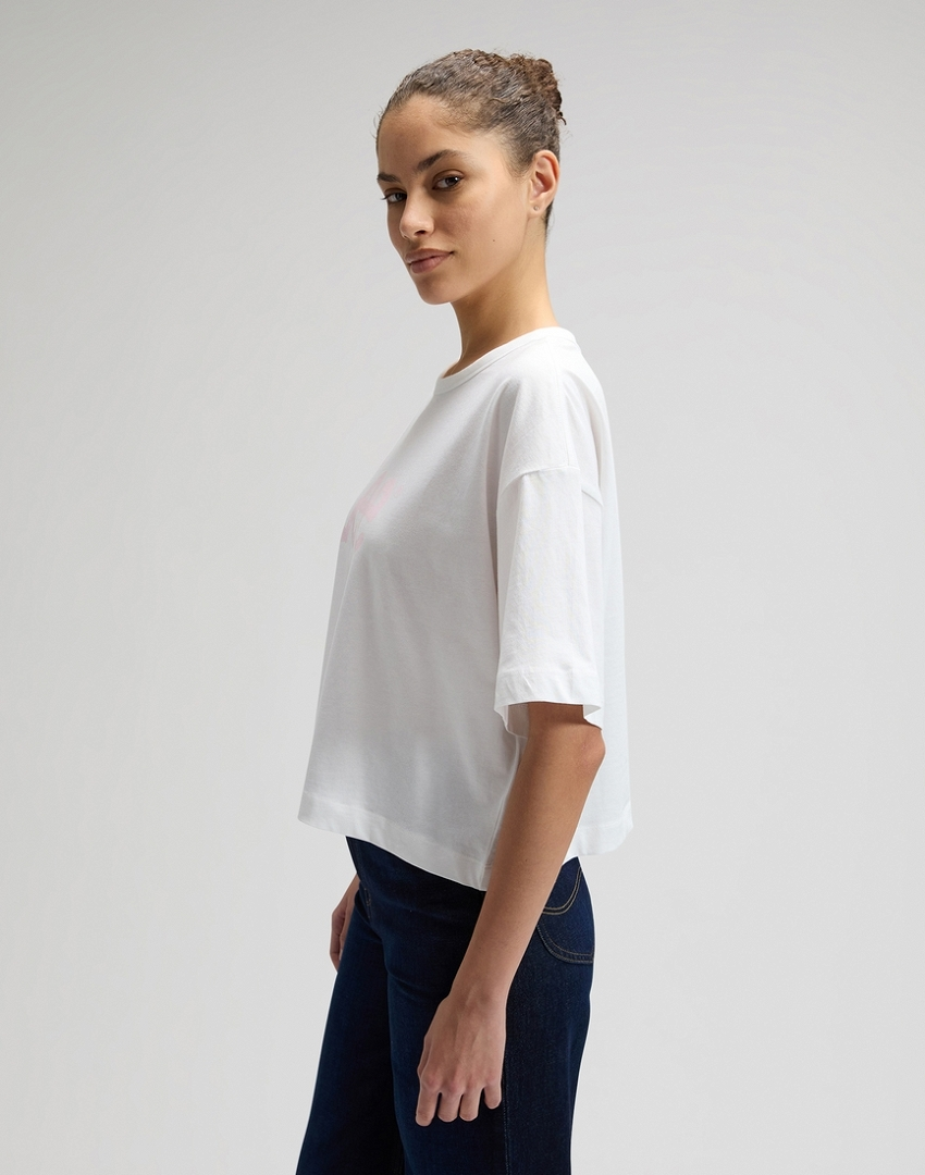 DAMSKIE KOSZULKA LEE SS CROPPED TEE BRIGHT WHITE 112377781