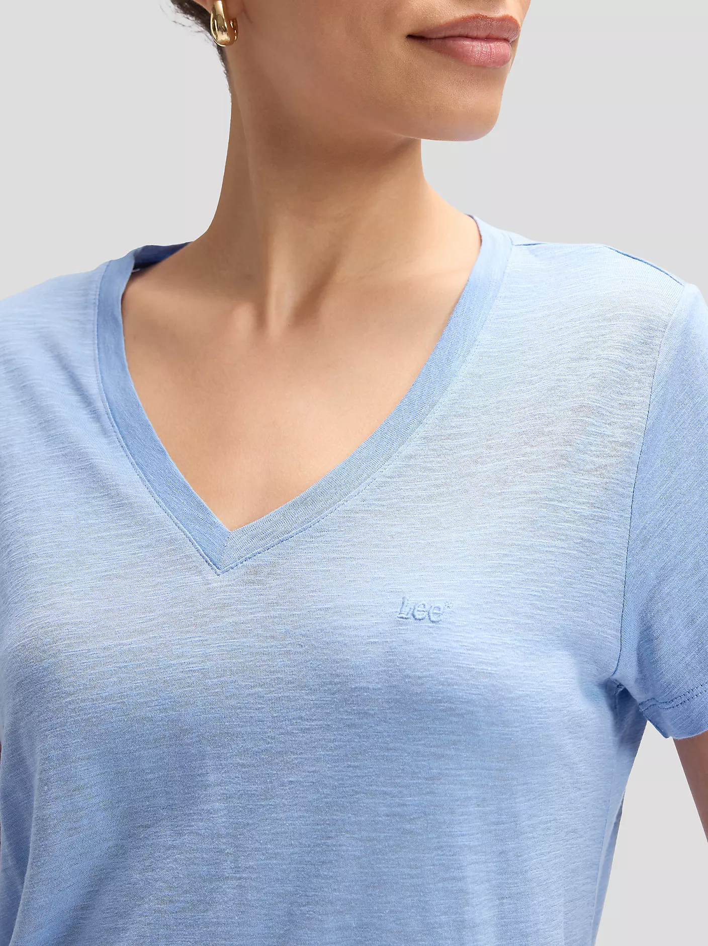 DAMSKIE KOSZULKA LEE V NECK TEE HALOGEN 112377023