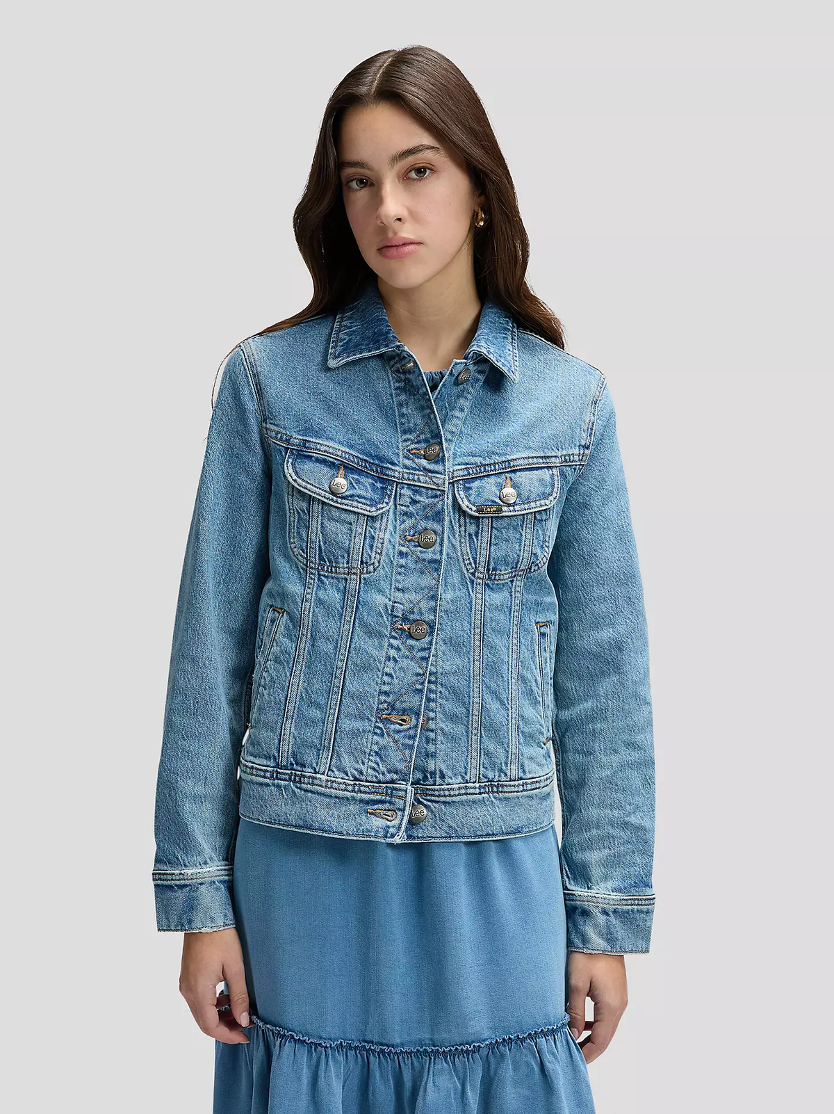 DAMSKIE KURTKA JEANSOWA LEE RIDER JACKET DESERT SUN 112376956
