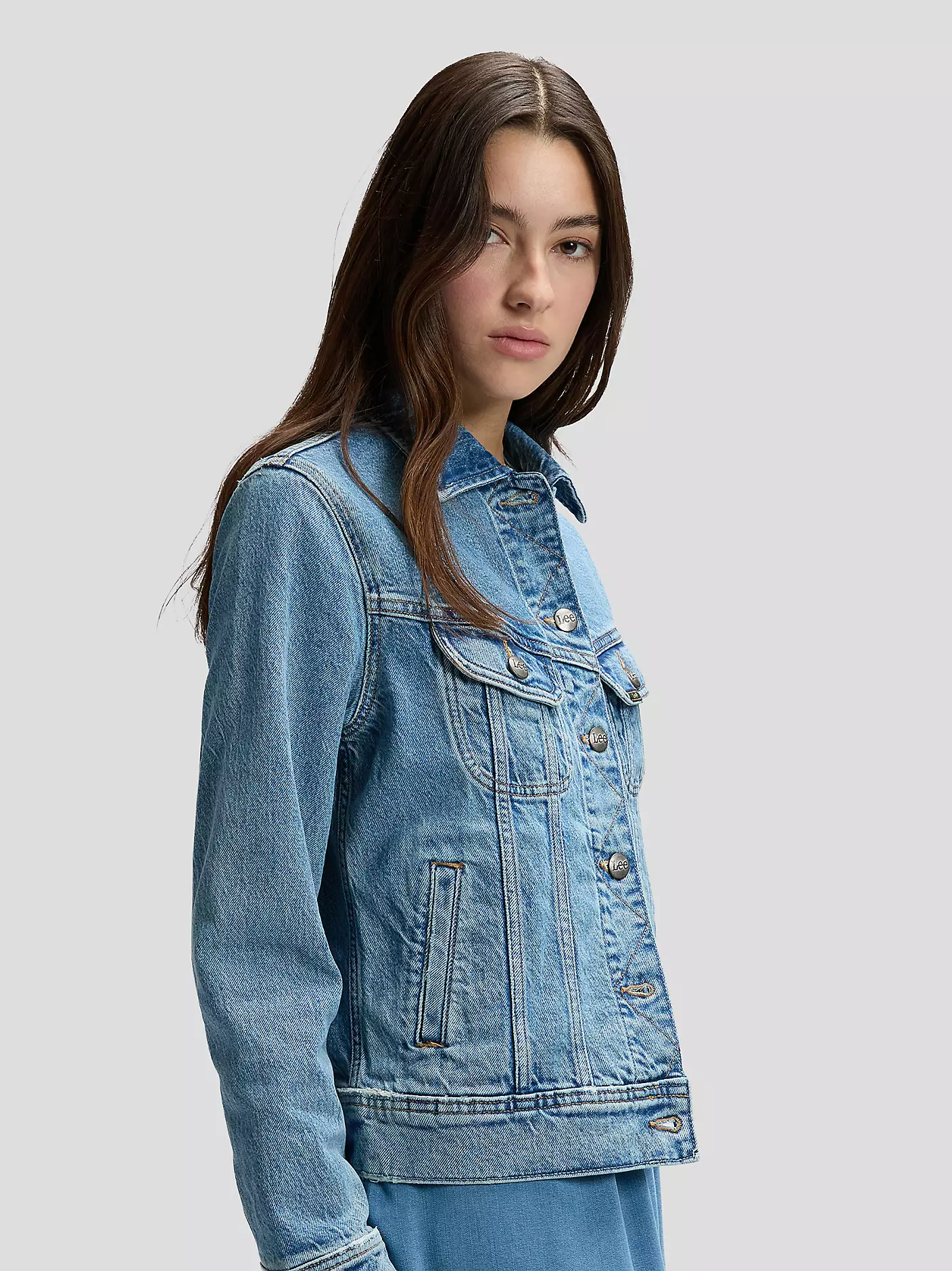 DAMSKIE KURTKA JEANSOWA LEE RIDER JACKET DESERT SUN 112376956