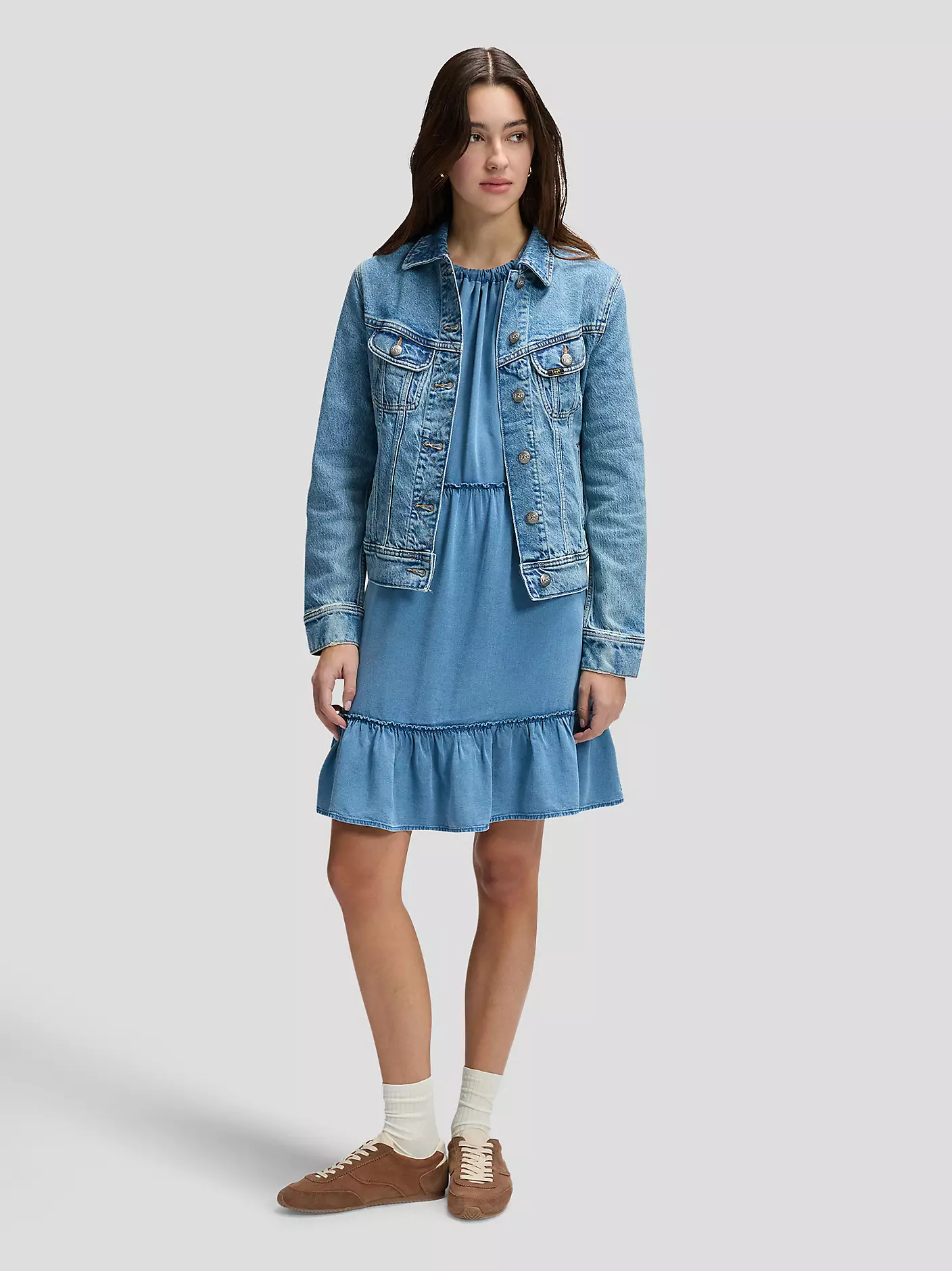 DAMSKIE KURTKA JEANSOWA LEE RIDER JACKET DESERT SUN 112376956
