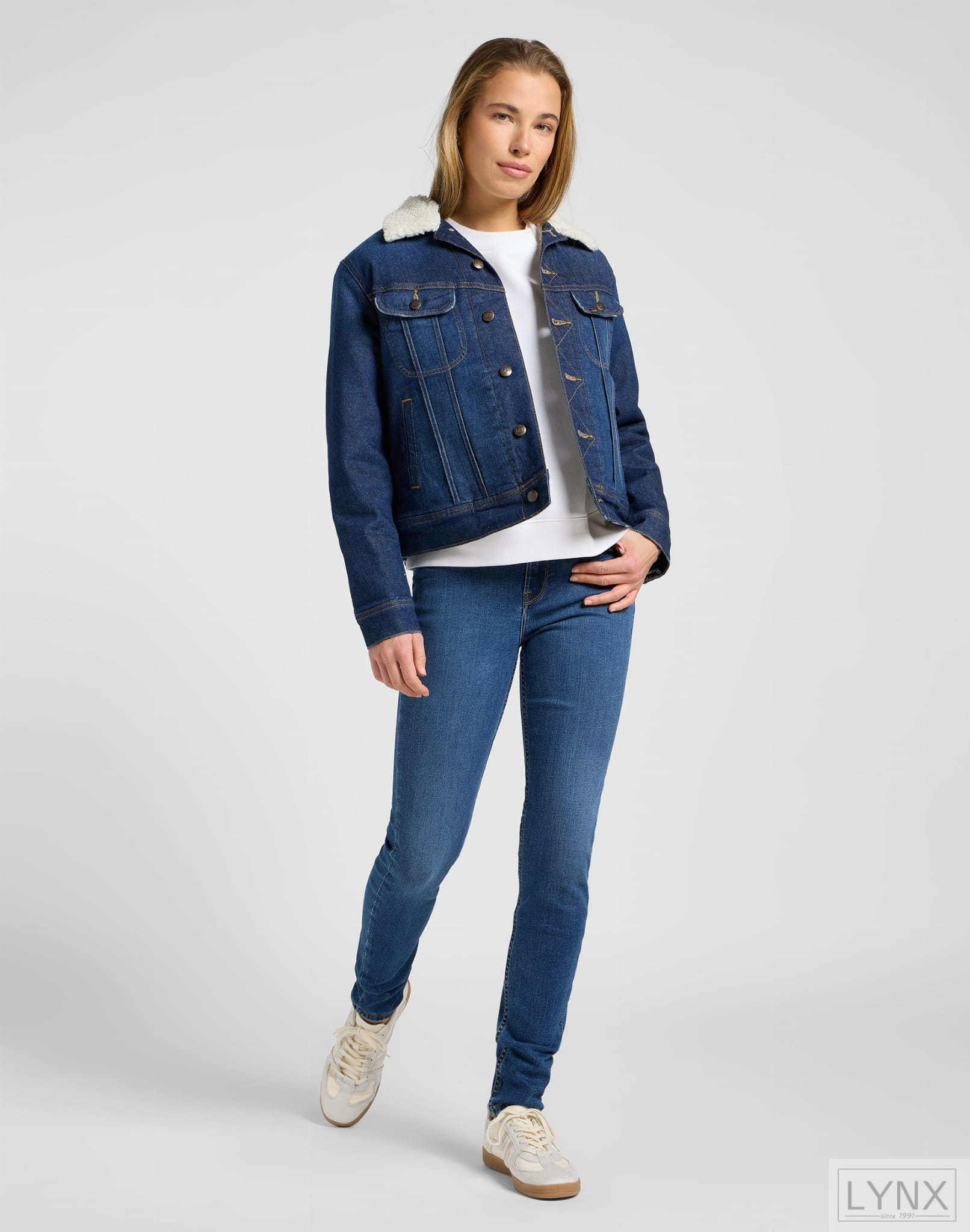 DAMSKIE KURTKA JEANSOWA LEE SHERPA RIDER JKT SHES A TEN 112370871
