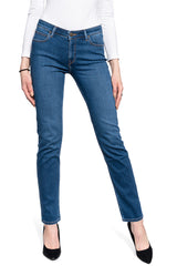 DAMSKIE SPODIE JEANSOWE LEE MARION STRAIGHT MID WORN IN RAY L301NOWH 112105868