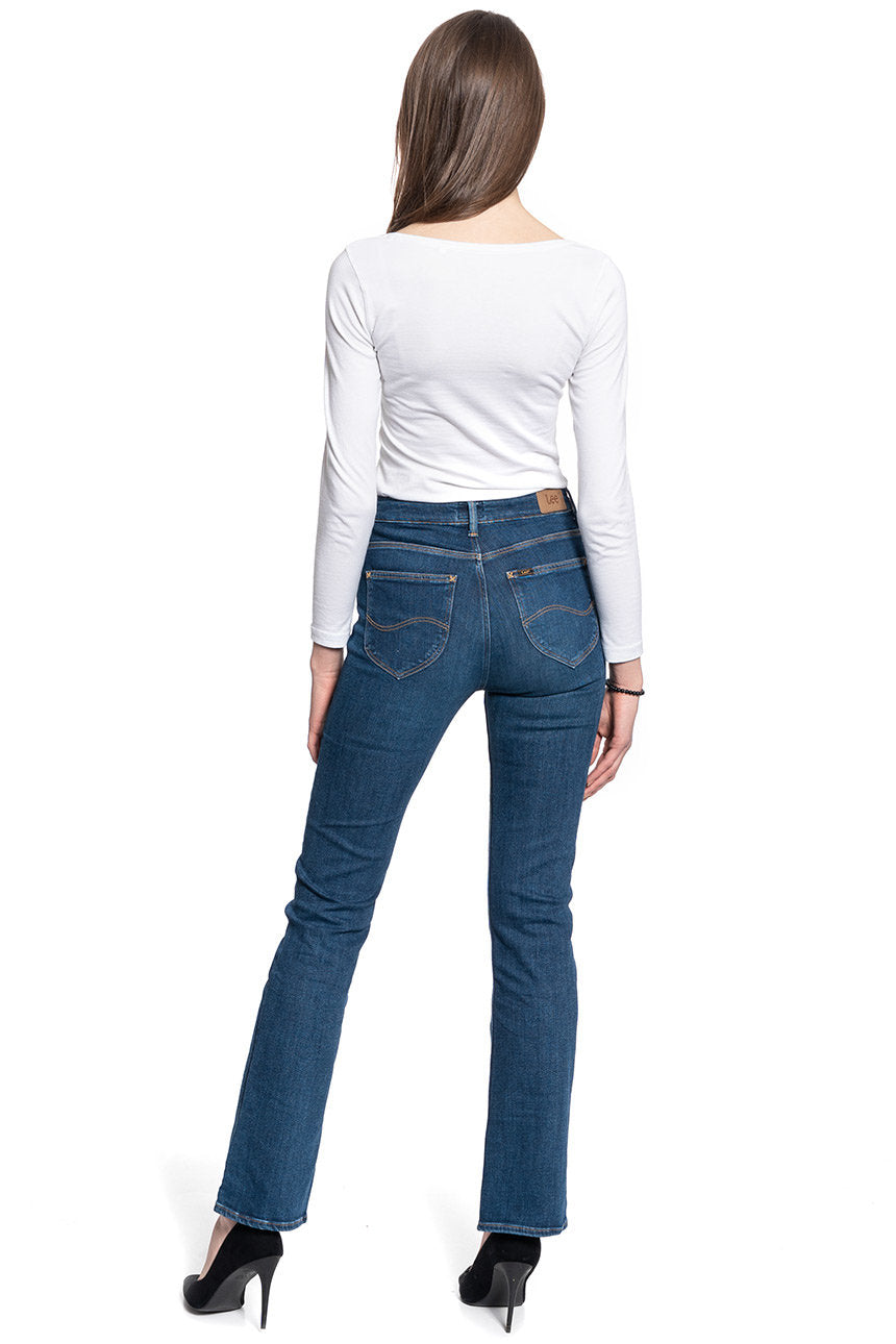 DAMSKIE SPODNIE JEANSOWE LEE BREESE BOOT DARK BRISTOL L31TNCXU 112107294