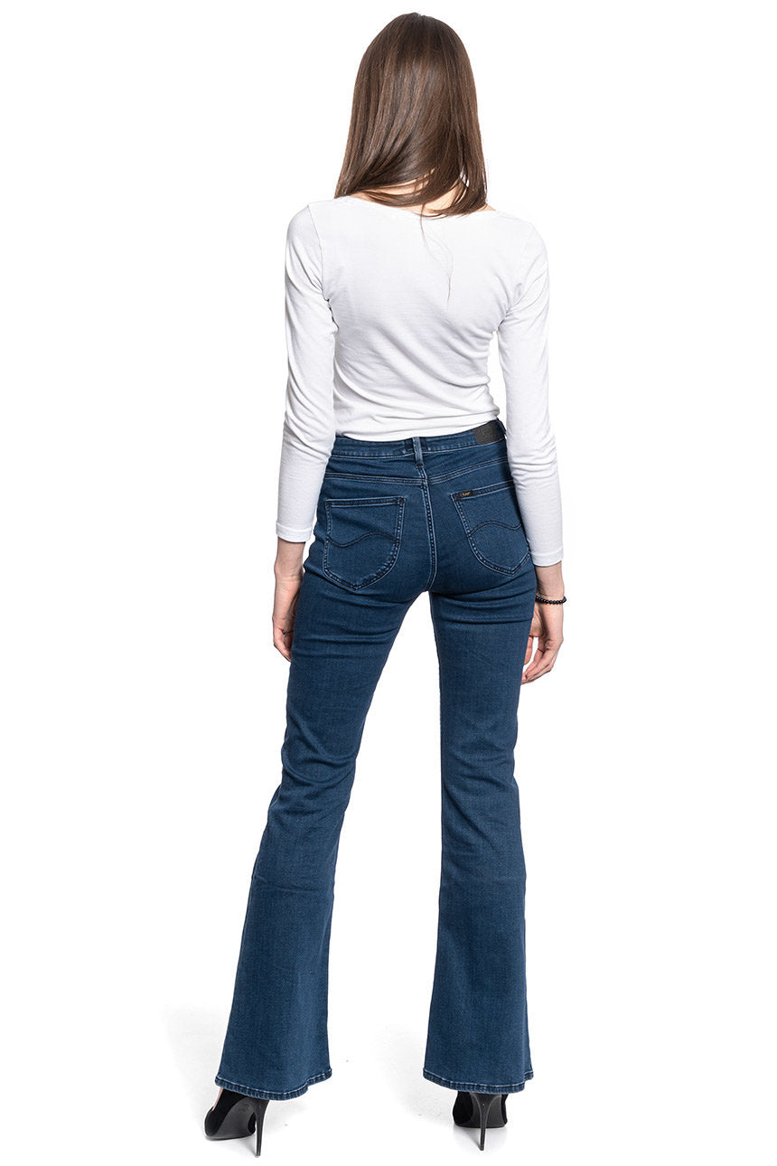DAMSKIE SPODNIE JEANSOWE LEE BREESE DARK JONI L32YPHWV 112107749