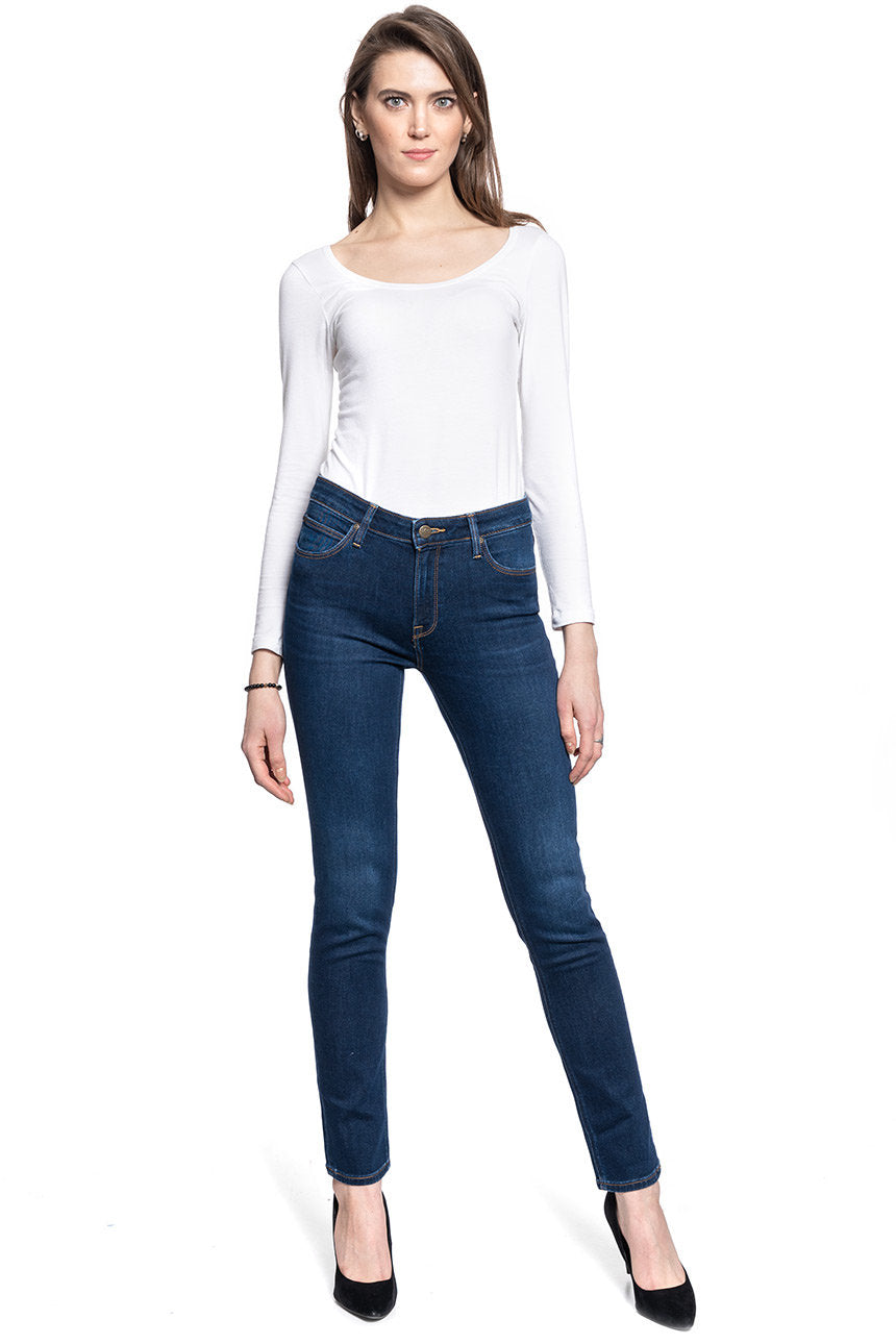Damskie Spodnie Jeansowe Lee Elly Dark Rook L305NOXE 112106131