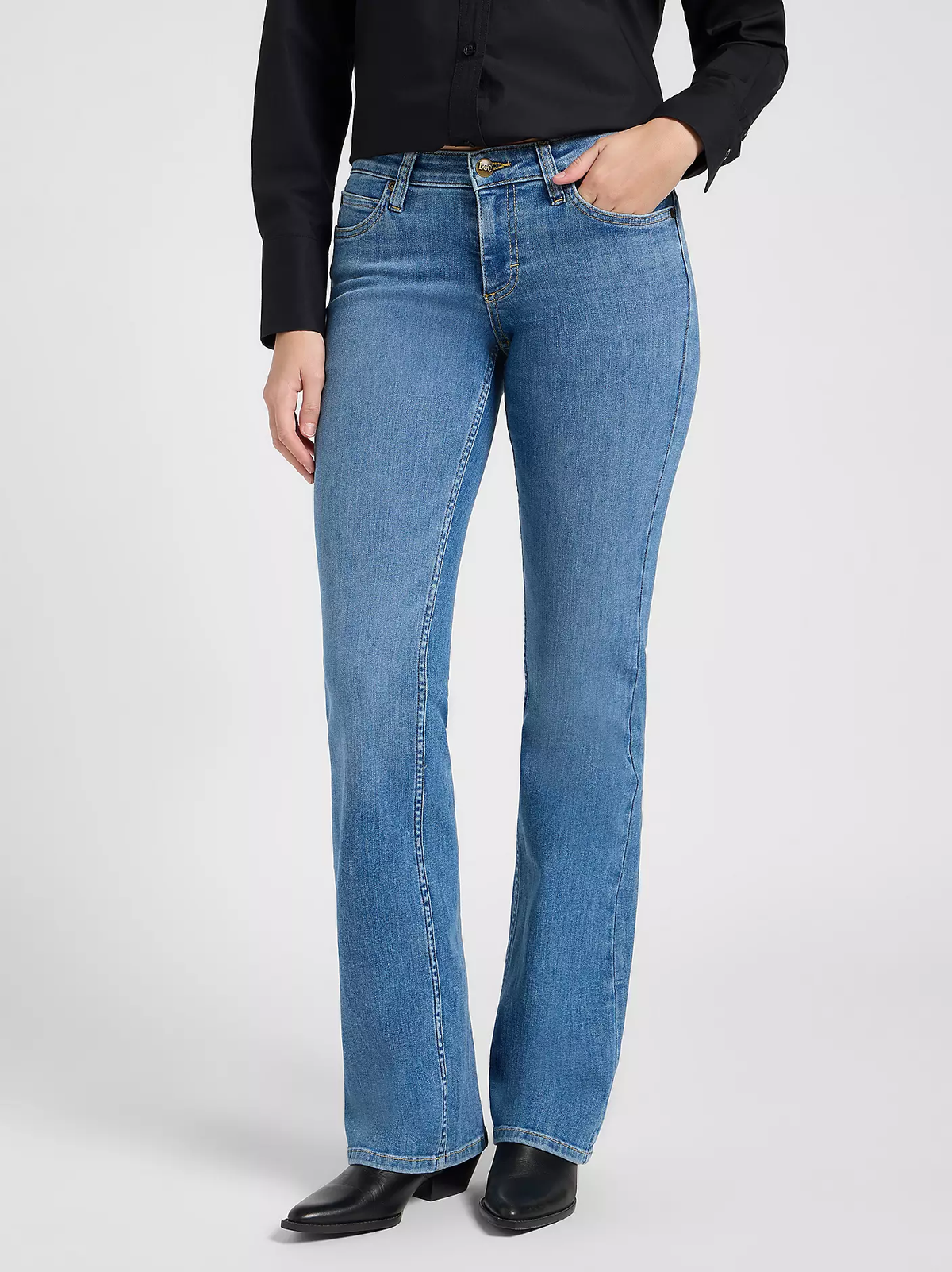 DAMSKIE SPODNIE JEANSOWE LEE FLAP POCKET JESSICA DENIM GET EM 112371074