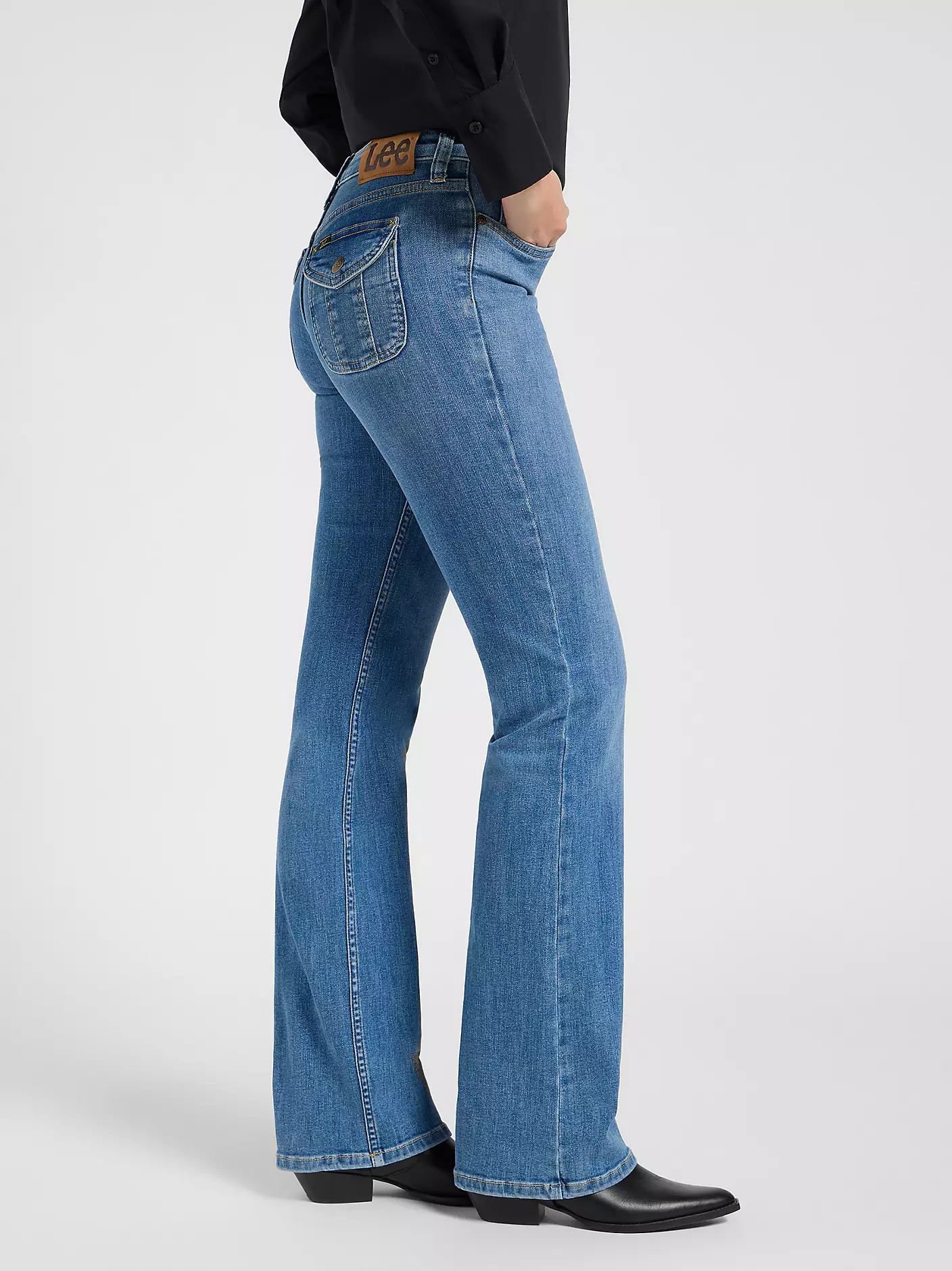 DAMSKIE SPODNIE JEANSOWE LEE FLAP POCKET JESSICA DENIM GET EM 112371074