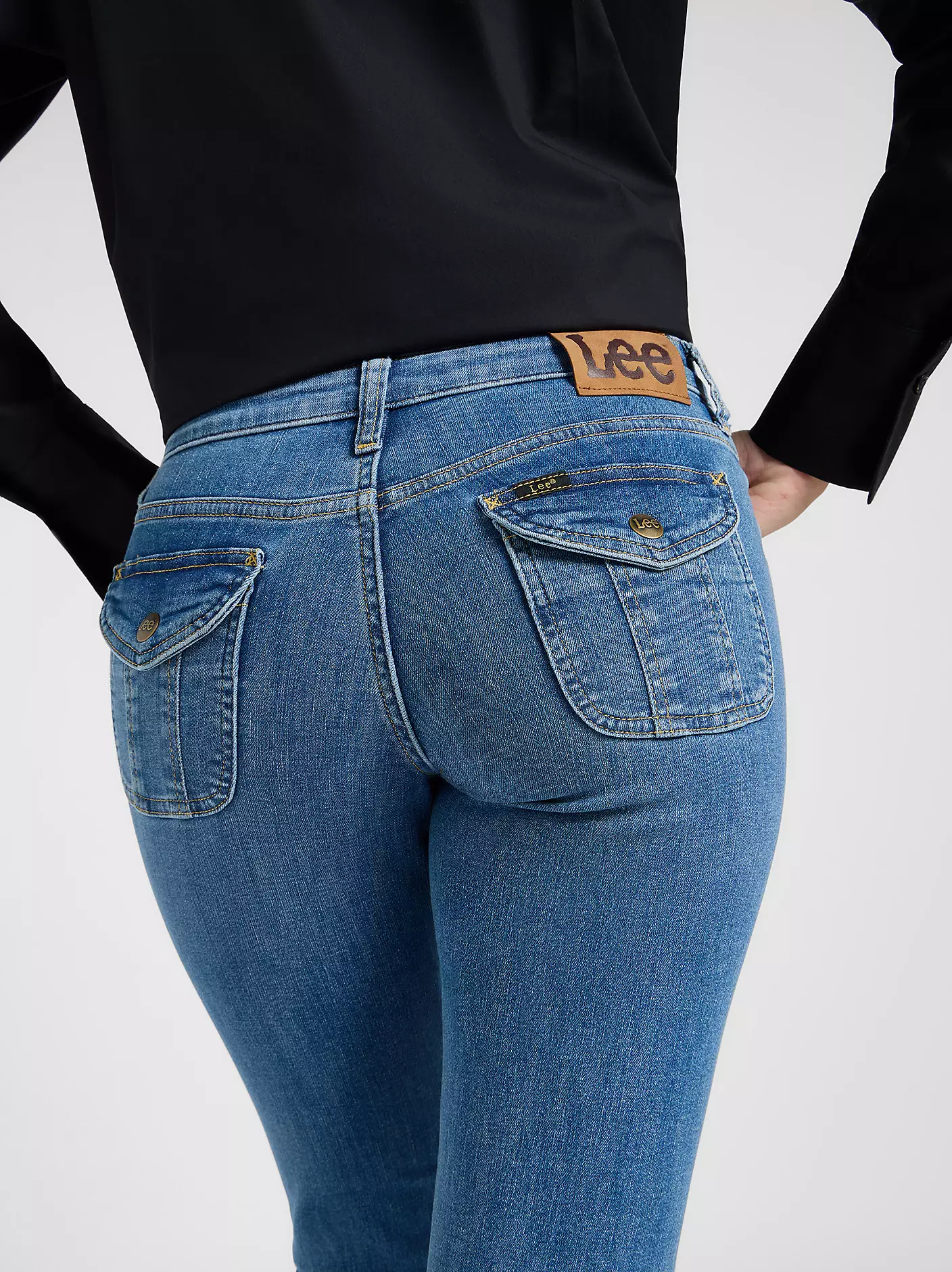 DAMSKIE SPODNIE JEANSOWE LEE FLAP POCKET JESSICA DENIM GET EM 112371074