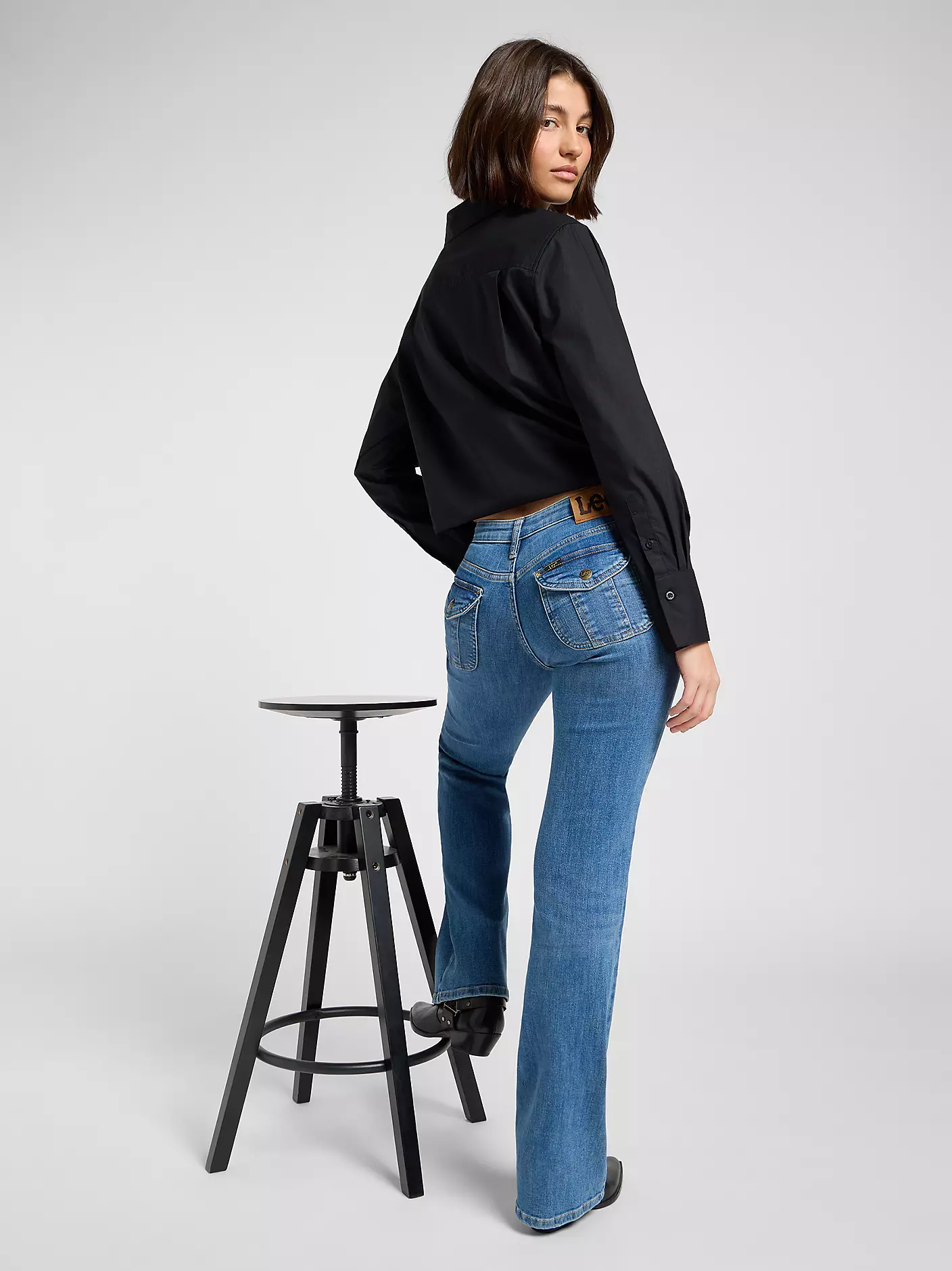 DAMSKIE SPODNIE JEANSOWE LEE FLAP POCKET JESSICA DENIM GET EM 112371074