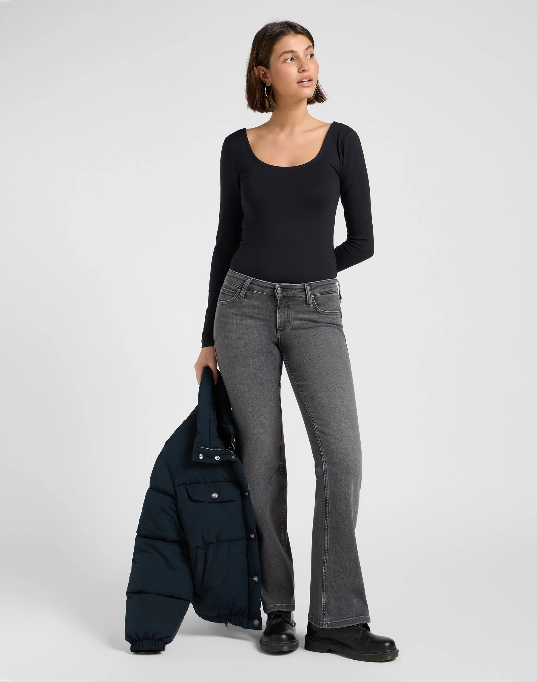 DAMSKIE SPODNIE JEANSOWE LEE JESSICA SHARK GREY 112372651