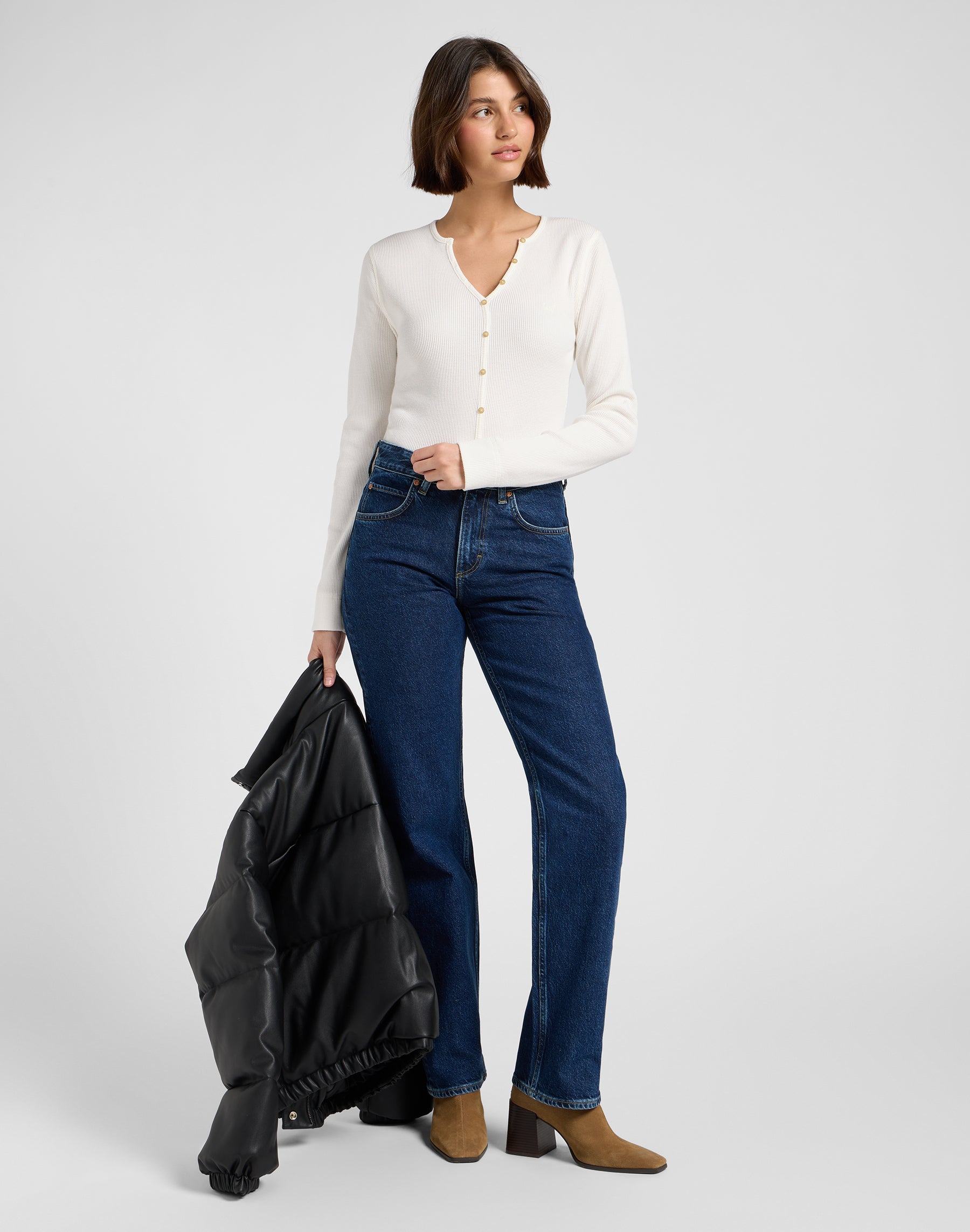 Spodnie Damskie Jeansowe Lee Rider Classic Good Feedback 112370909