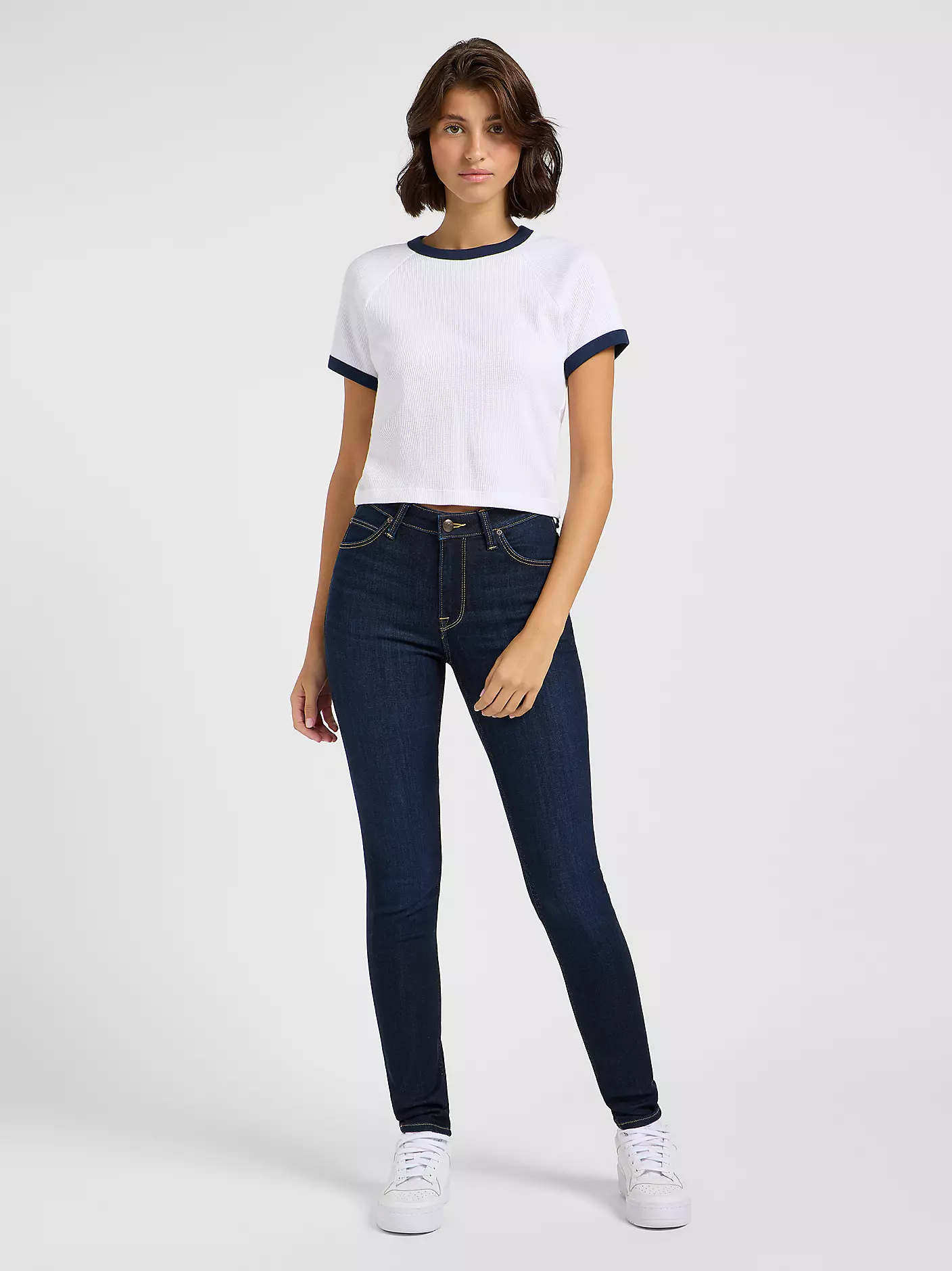 DAMSKIE SPODNIE JEANSOWE LEE SCARLETT HIGH DEEP DYE 112363817