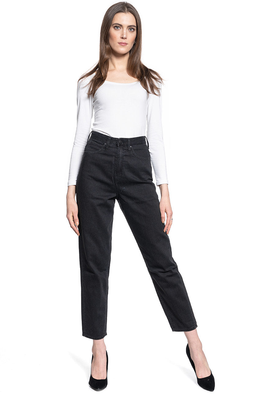 DAMSKIE SPODNIE JEANSOWE LEE STELLA TAPERED BLACK DUNS L31JNECY 112107168