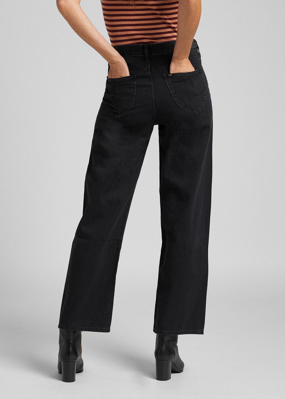 DAMSKIE SPODNIE JEANSOWE LEE WIDE LEG BLACK DUNS L30SNECY 112106657
