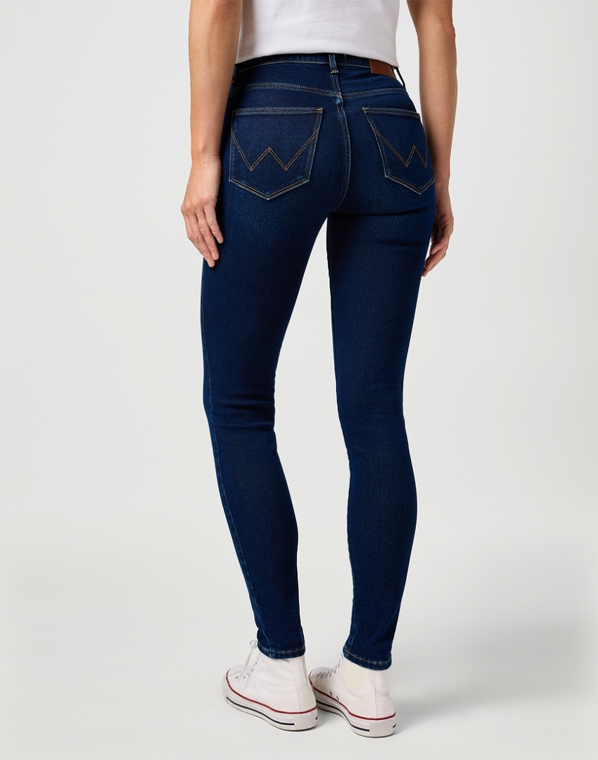 DAMSKIE SPODNIE JEANSOWE WRANGLER HIGH SKINNY CLASSIC INDIGO 112362301
