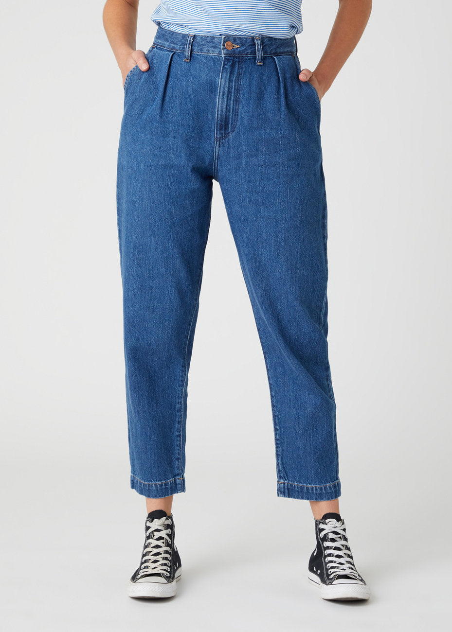 DAMSKIE SPODNIE JEANSOWE WRANGLER MOM CHINO LAKE SIDE W22H-ZB-26K 112127816