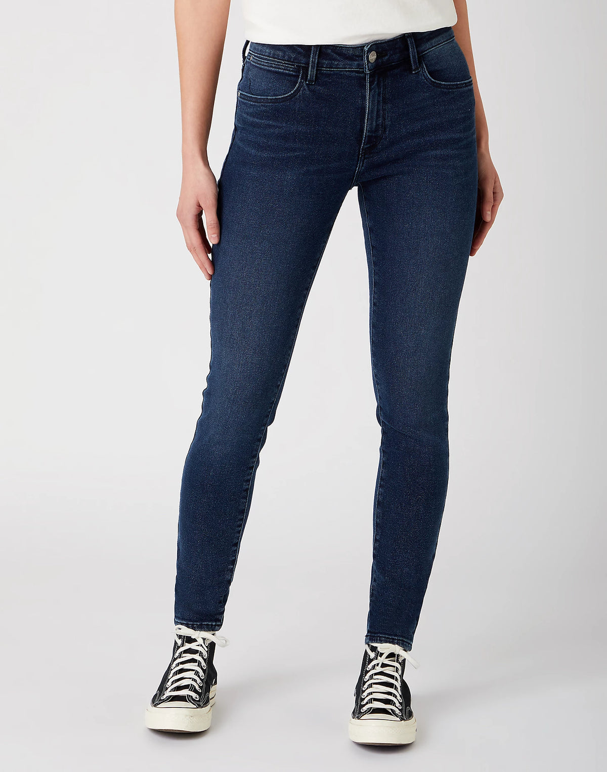 DAMSKIE SPODNIE JEANSOWE WRANGLER SKINNY BLUE INK W28K4535F 112141281