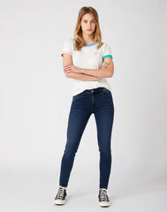 DAMSKIE SPODNIE JEANSOWE WRANGLER SKINNY BLUE INK W28K4535F 112141281