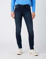 DAMSKIE SPODNIE JEANSOWE WRANGLER SKINNY NIGHTTIME BLACK W28KLT86R 112141286