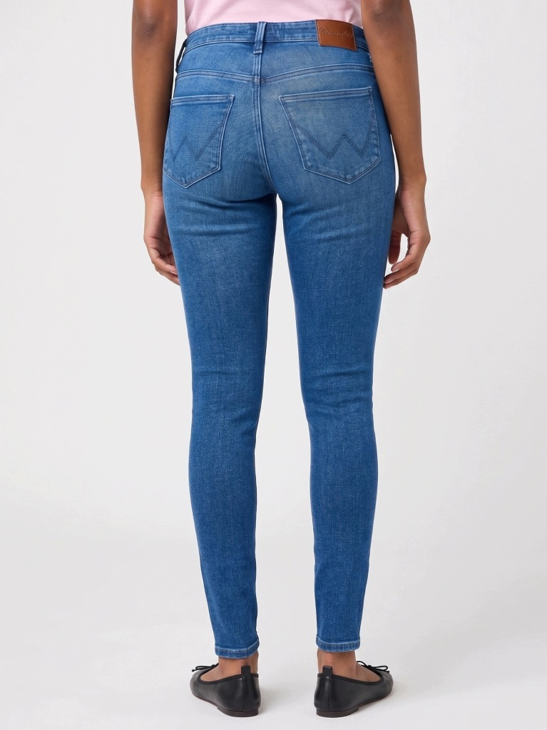 DAMSKIE SPODNIE JEANSOWE WRANGLER SKINNY TIMELESS INDIGO 112362297