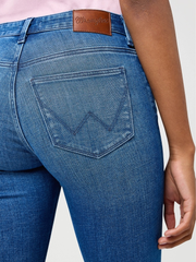 DAMSKIE SPODNIE JEANSOWE WRANGLER SKINNY TIMELESS INDIGO 112362297