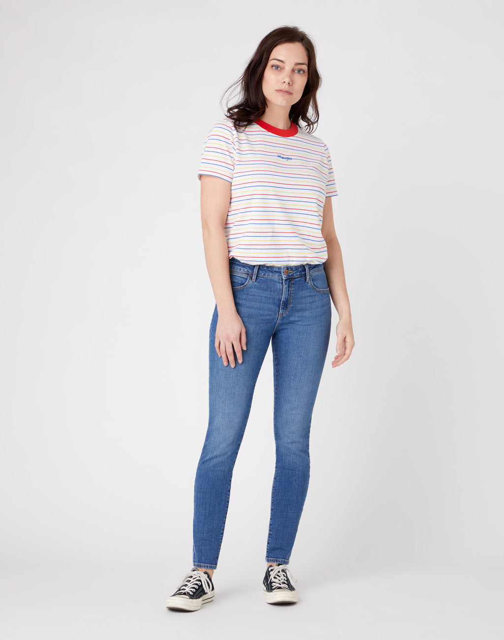 DAMSKIE SPODNIE JEANSOWE WRANGLER SKINNY WONDER BLUES W28K-KR-25M 112128292