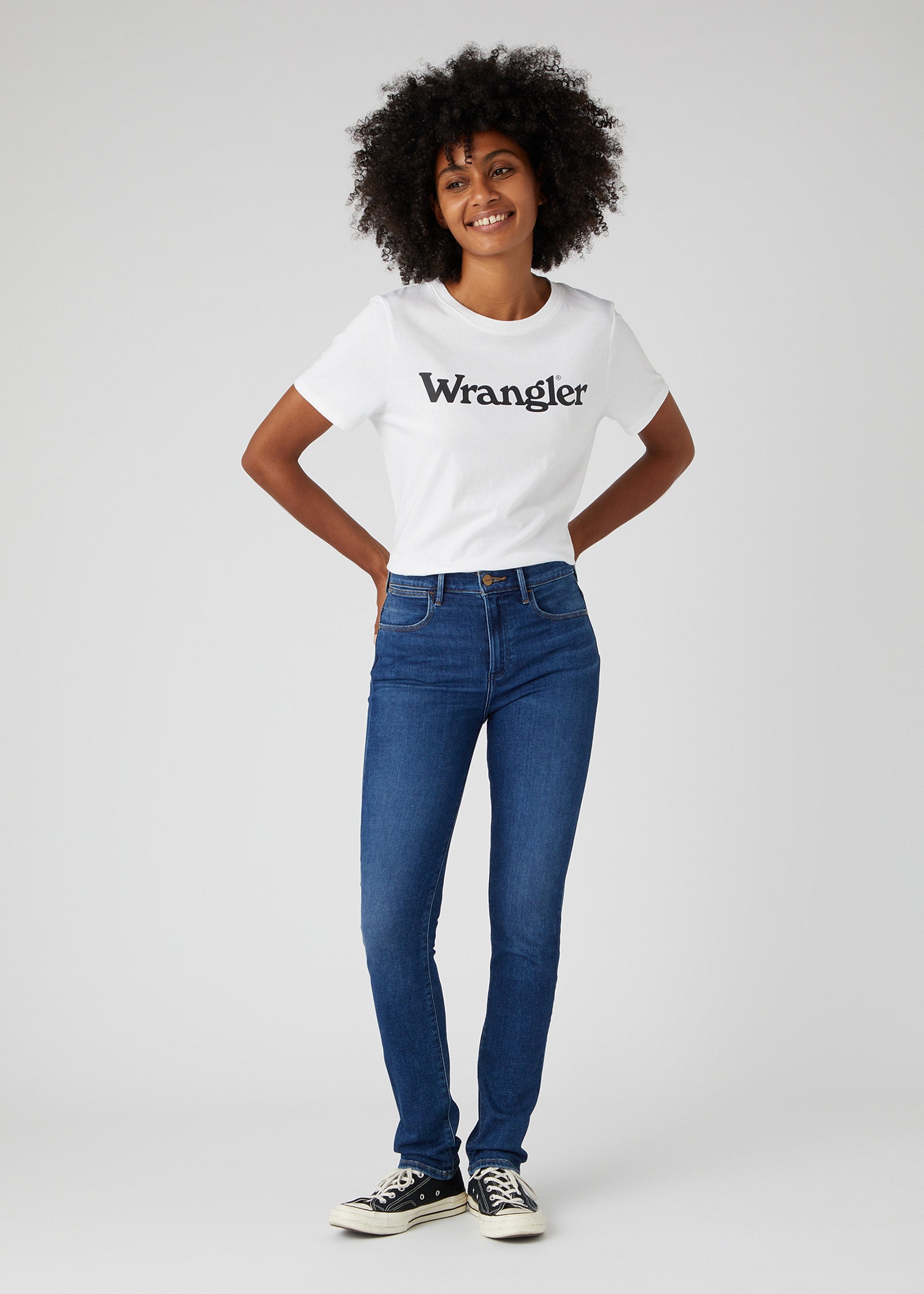 Damskie Spodnie Jeansowe Wrangler Slim Authentic Love 112145952