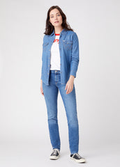 DAMSKIE SPODNIE JEANSOWE WRANGLER SLIM MORE BLUES W28L-KG-53S 112128402