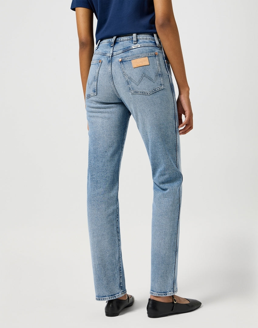 DAMSKIE SPODNIE  JEANSOWE WRANGLER SUNSET FROSTY SILVER 112356409