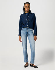 Damskie Spodnie Jeansowe Wrangler Sunset Frosty Silver 112356409