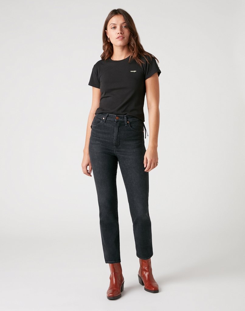 DAMSKIE SPODNIE JEANSOWE WRANGLER WILD WEST NIGHT FEVER W2H2KO96B 112128614