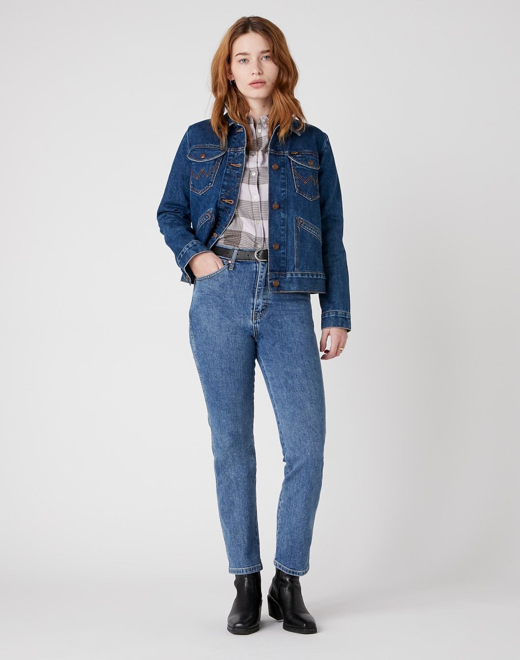 DAMSKIE SPODNIE JENANSOWE WRANGLER HERITAGE FIT - WILD HERITAGE MID W2H2-D2-23H 112128607