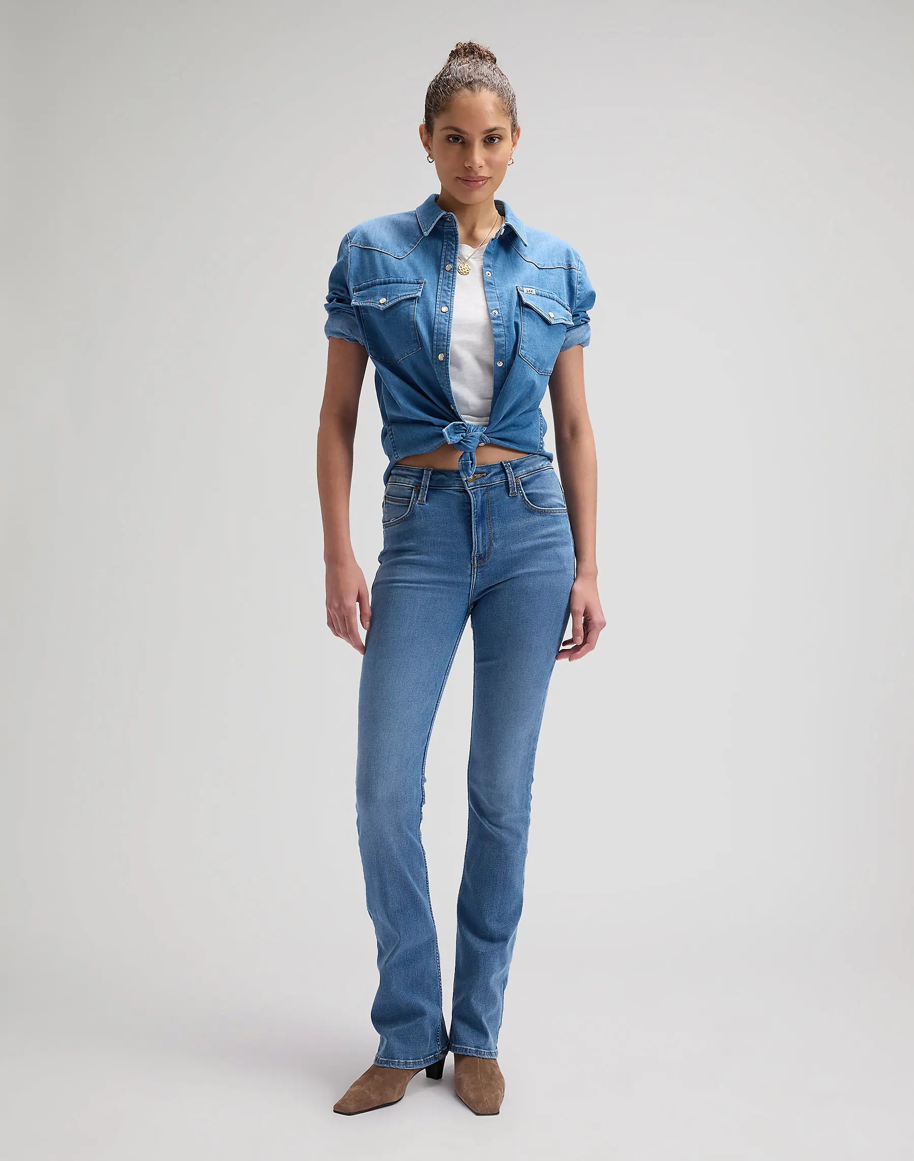 Damskie Spodnie Jeansowe Lee Breese Boot Revitalized 112376482