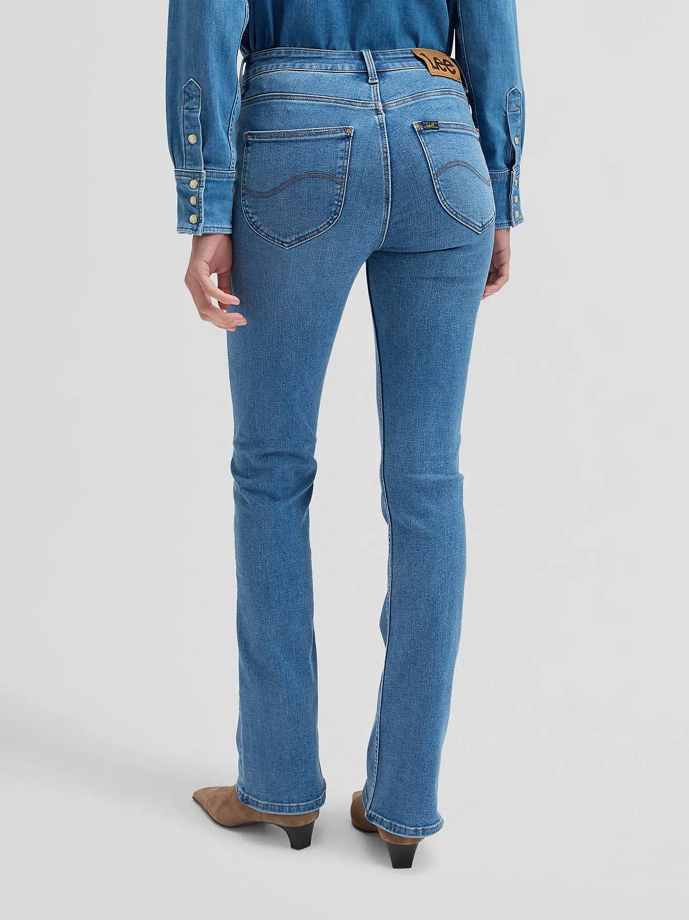 DAMSKIE SPODNIE LEE BREESE BOOT SAPPHIRE POND 112378934