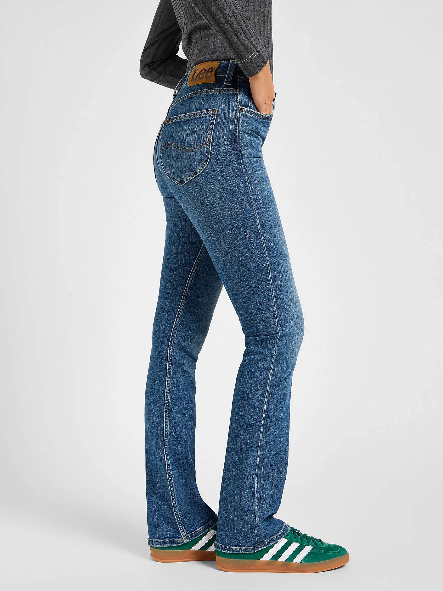 Damskie Spodnie Lee Breese Boot Valiant Blue 112355273