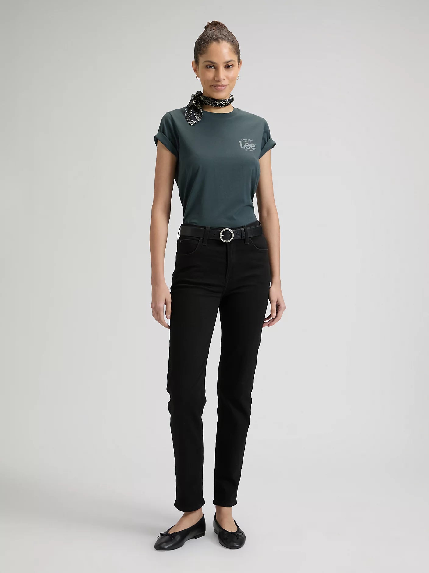 DAMSKIE SPODNIE LEE CAROL BLACK 112376625