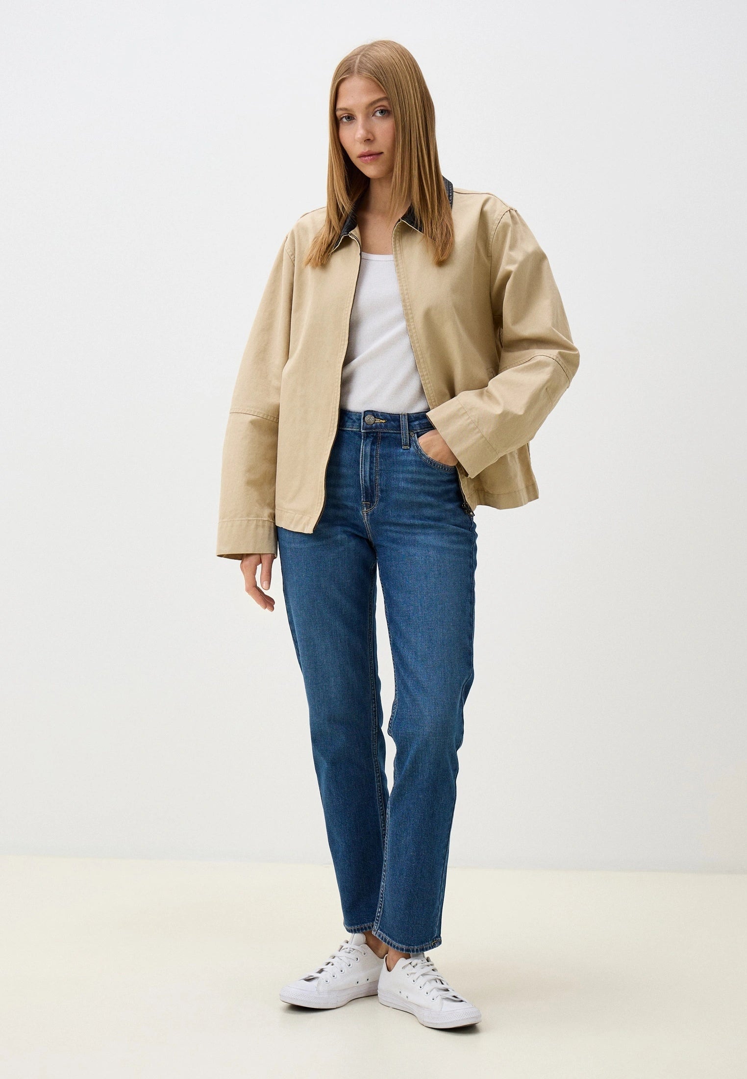 Damskie Spodnie Jeansowe Lee Carol Mid Stream 112355542