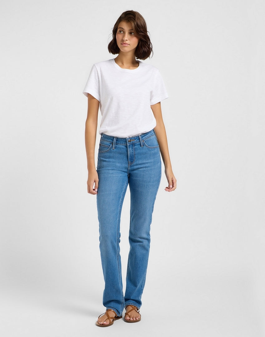 Damskie Spodnie Lee Marion Straight Dark Currents 112365929