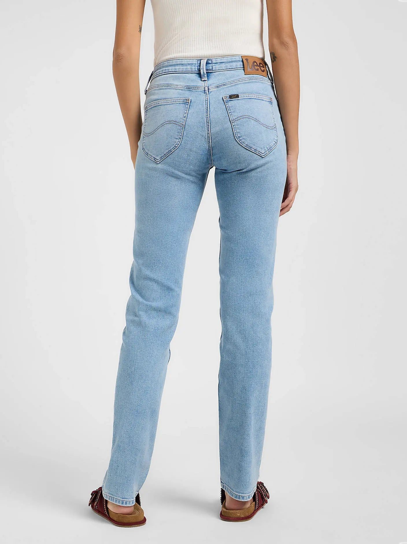 DAMSKIE SPODNIE LEE MARION STRAIGHT LIGHT AZUL 112365068