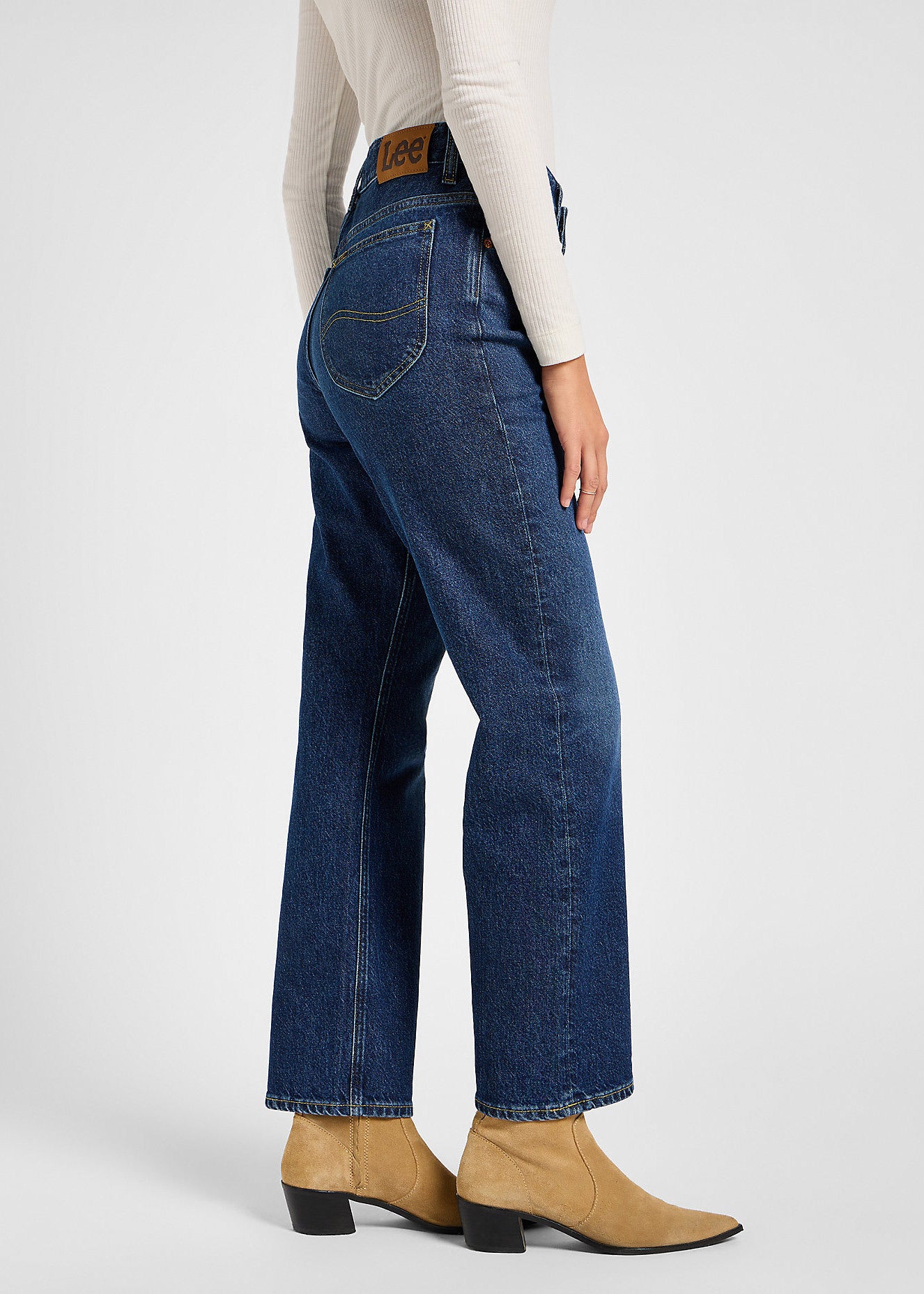 Damskie Spodnie Lee Rider Classic Blue Electricity 112346335