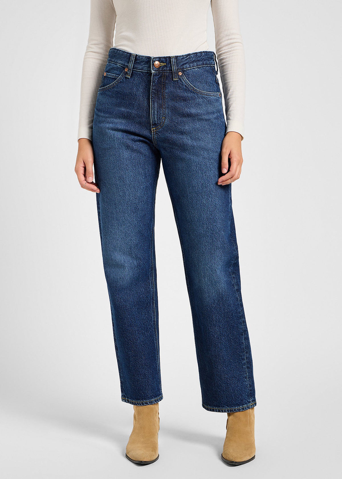 Damskie Spodnie Lee Rider Classic Blue Electricity 112346335